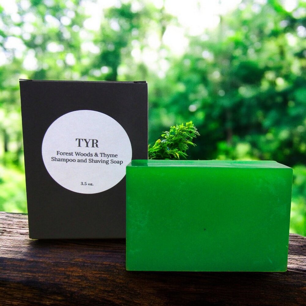 NEW Men's Shampoo & Shaving Bar. Forest trees & herbs fragrance.